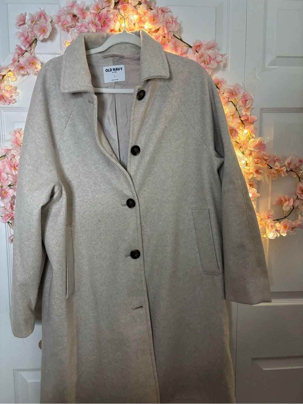 Old Navy Women's Light Taupe Fall  Coat
